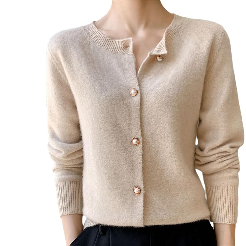 トップス CASHMERE BLENDED CARDIGAN ROUND NECK CASHMERE BLENDED CARDIGAN ROUND NECK（カーディガン/ボレロ